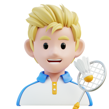 Badminton Player  3D Icon