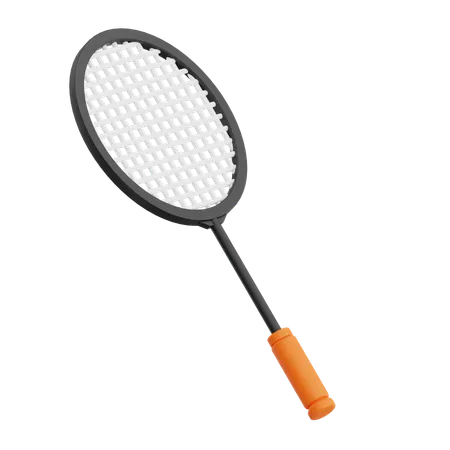 3 D Render Badminton Racket Icon Illustration Isolated On Transparent Background 3D Icon