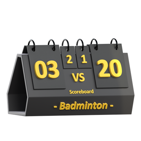 Badminton Scoreboard  3D Icon