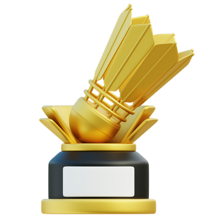 Badminton Trophy  3D Icon