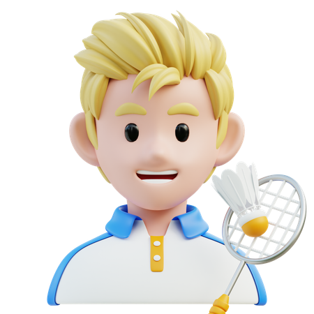 Federballspieler  3D Icon