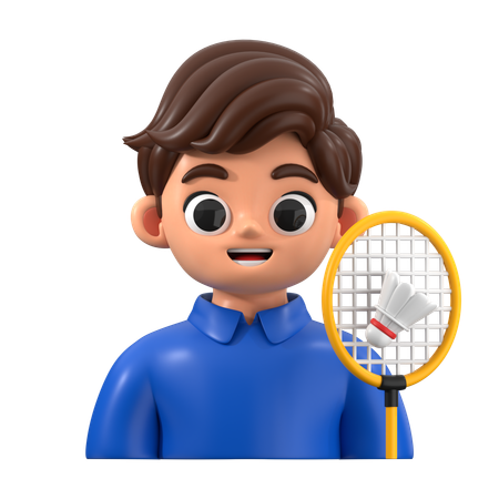 Federballspieler  3D Icon