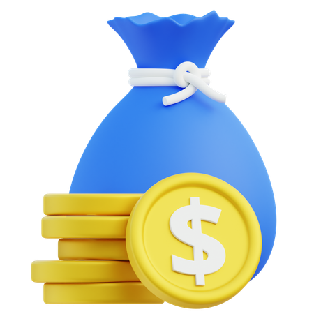 Bag Of Money  3D Icon