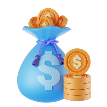 Bag Of Money  3D Icon