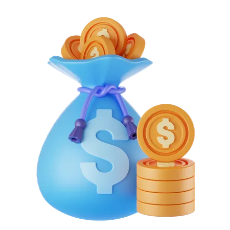 Bag Of Money  3D Icon