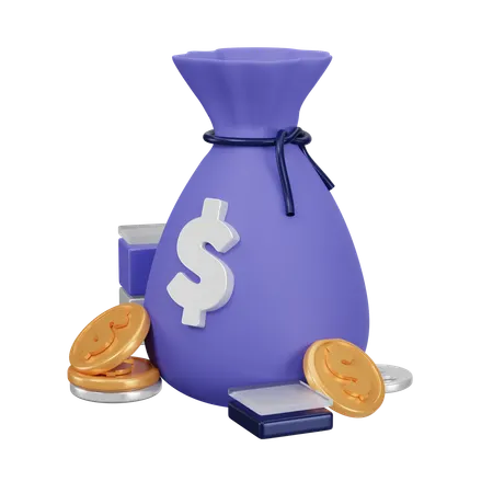 Bag Of Money  3D Icon