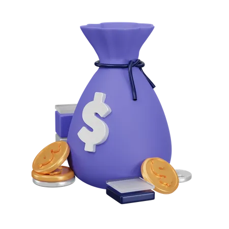 Bag Of Money  3D Icon