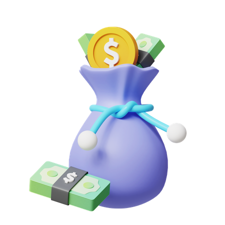 Bag Of Money  3D Icon