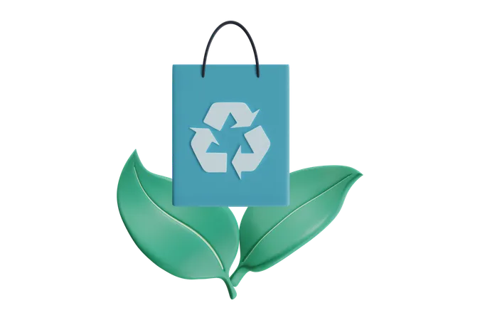 Bag Recycle  3D Icon