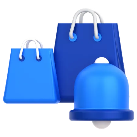 3 D Icon Of Shopping Time 3D Icon