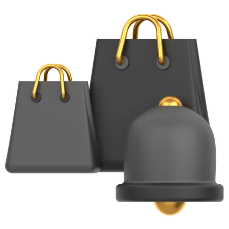 Bag With Bell  3D Icon