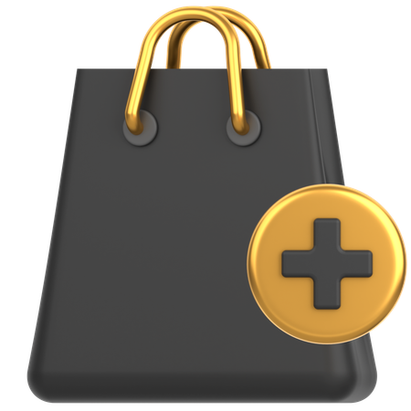 Bag With Plus  3D Icon