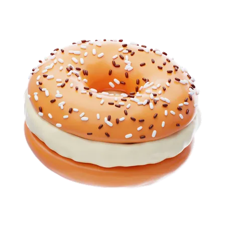 Bagel with Cream Cheese  3D Icon