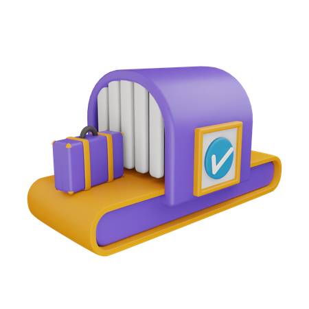 Baggage inspection  3D Icon