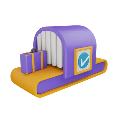Baggage inspection  3D Icon