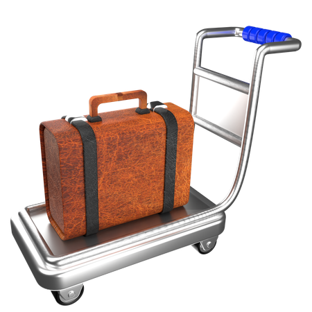 Baggage Trolley  3D Icon