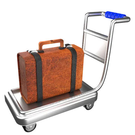 Baggage Trolley  3D Icon