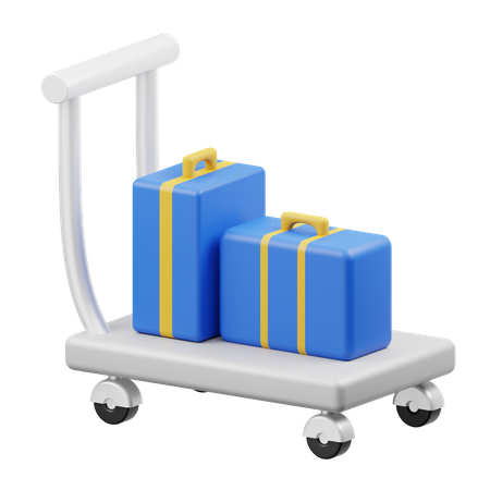 Baggage Trolley  3D Illustration