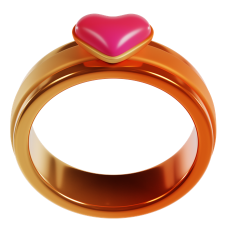 Bague Coeur Saint Valentin  3D Icon