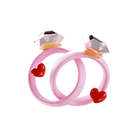 Bague de couple  3D Icon