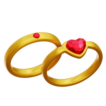 Bague de couple  3D Icon