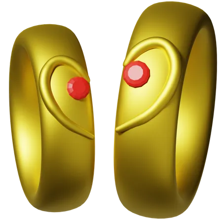 Bague de couple  3D Icon