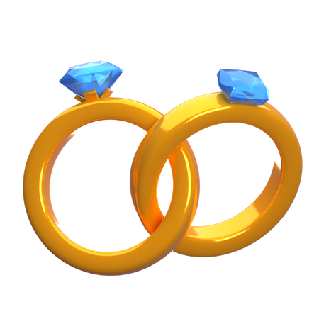 Bague de mariage  3D Icon