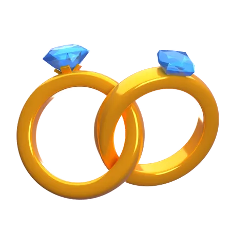 Bague de mariage  3D Icon