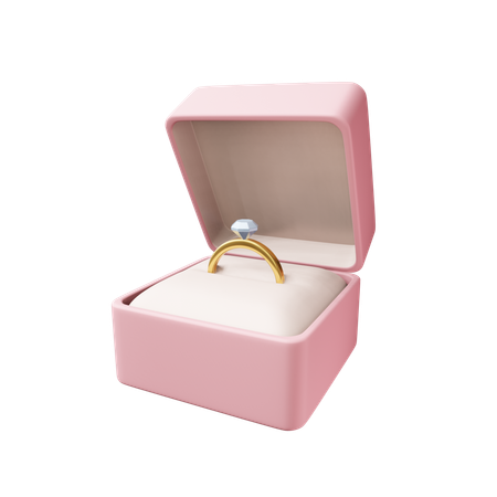 Bague de Saint Valentin en or  3D Icon