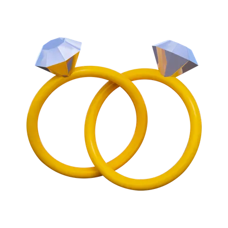 Bague de diamant  3D Icon