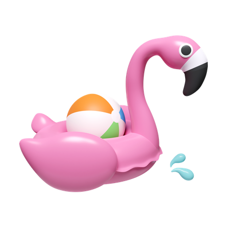 Bague flamant rose  3D Icon