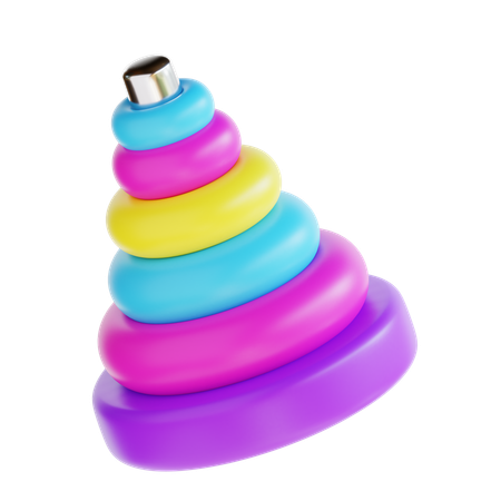 Bague pyramidale  3D Icon