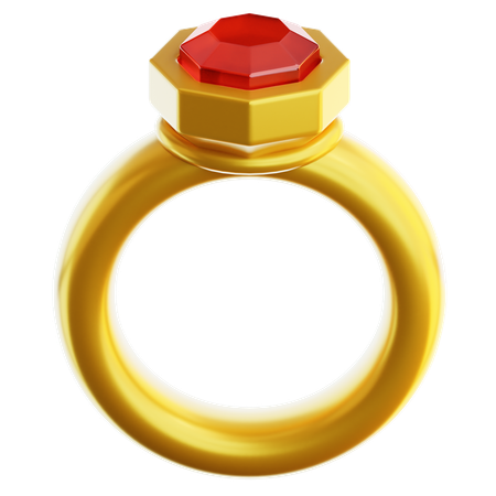 Bague rubis  3D Icon