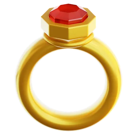 Bague rubis  3D Icon