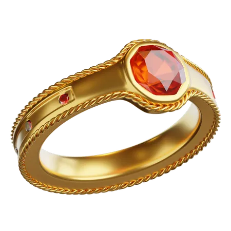 Bague rubis  3D Icon