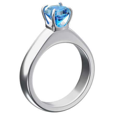 Bague solitaire  3D Icon