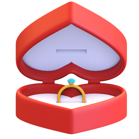 Bague de Saint-Valentin  3D Illustration