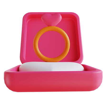 Bague de Saint Valentin  3D Illustration