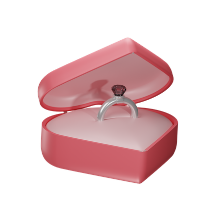 Bague de Saint-Valentin  3D Illustration