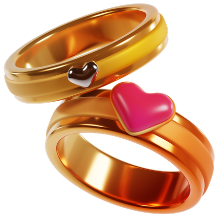 Bagues de couple Bandes d'amour éternel  3D Icon