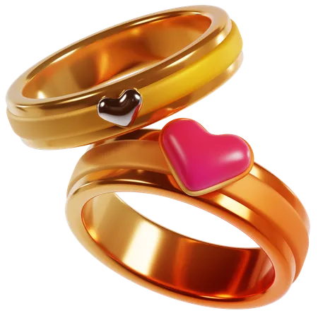 Bagues de couple Bandes d'amour éternel  3D Icon