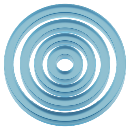 Bagues en verre bleu à plusieurs niveaux  3D Icon