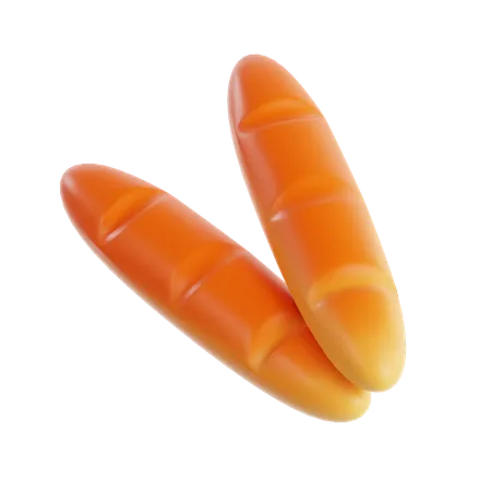 Baguete  3D Icon