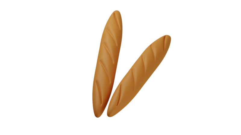 Baguete  3D Icon