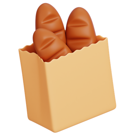Stangenbrot  3D Icon