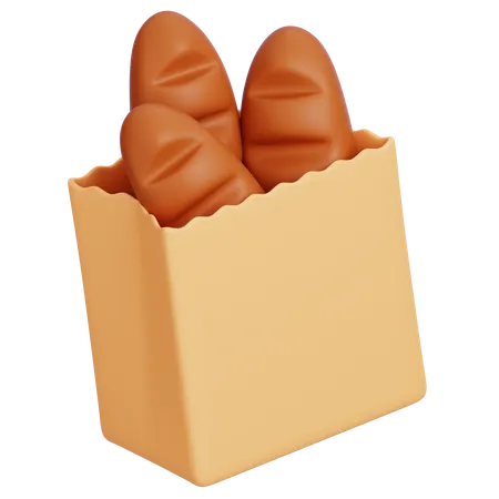 Stangenbrot  3D Icon