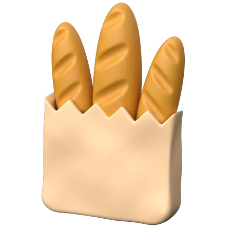 Baguette  3D Icon