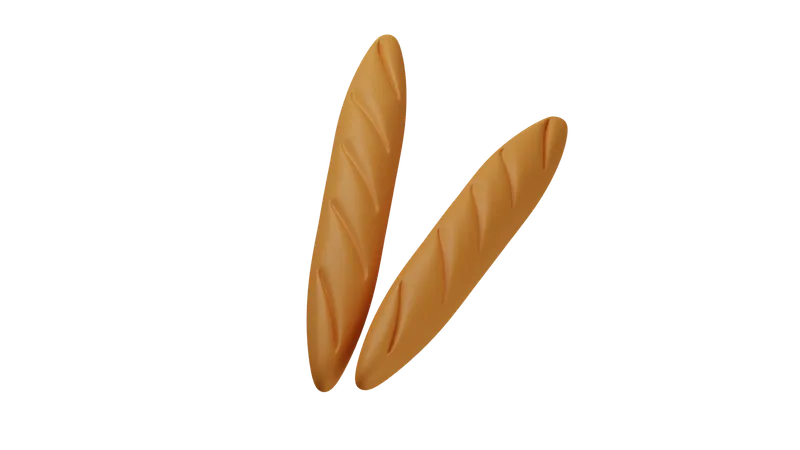 Stangenbrot  3D Icon