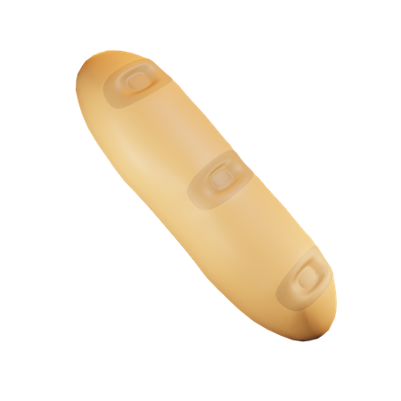 Baguette-Brot  3D Illustration