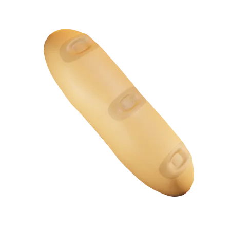 Baguette-Brot  3D Illustration